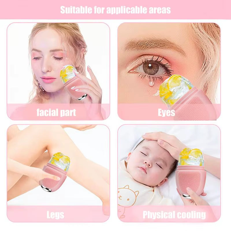 Silicone Ice Cube Trays Beauty Lifting Ice Ball Face Massager Ice Face Roller Contouring Eye Roller Reduce Acne Skin Care Tool